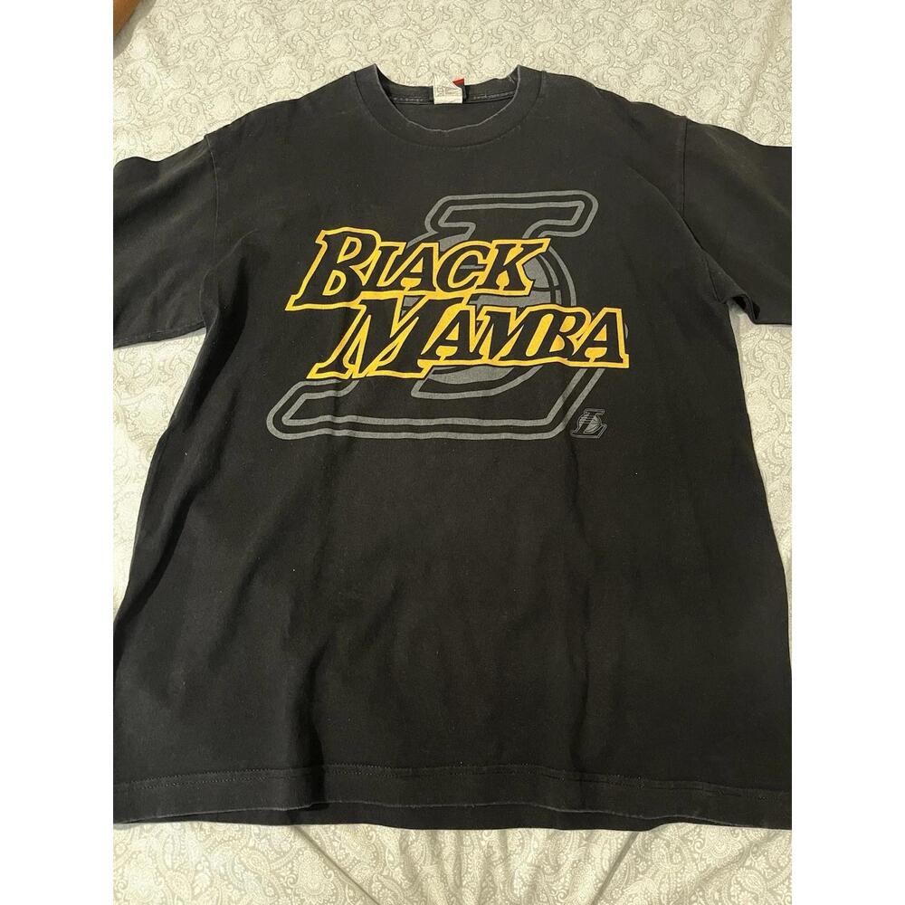 Kobe Bryant Black Mamba Lakers Graphic T Shirt Mens Large Majestic Nba